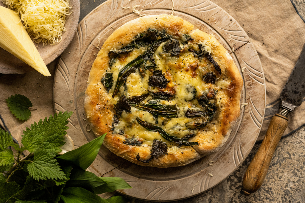 Quicke's Spring Nettle Pizza Recipe