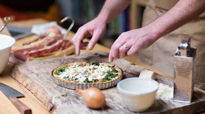 Nettle, Bacon and Smoked Goat's Cheese Tart