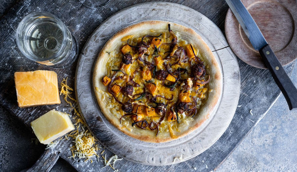 Autumn Squash and Sausage Pizza Recipe