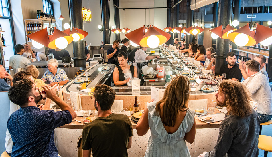 Quicke's on the conveyor belt at new Pick & Cheese, Seven Dials Market