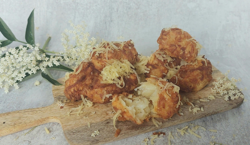 Quicke's Elderflower Cheese Potato Croquettes