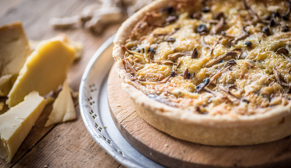 Smoked Cheddar & Wild Mushroom Quiche Recipe