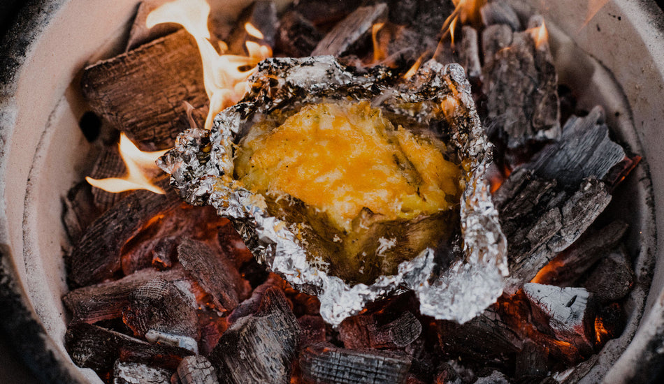 Bonfire Cheddar Jacket Potatoes Recipe