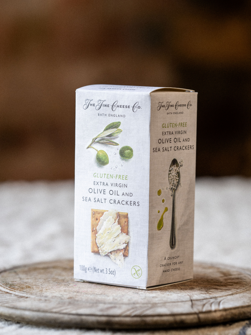 Fine Cheese Co. Gluten Free Extra Virgin Olive Oil and Sea Salt Crackers