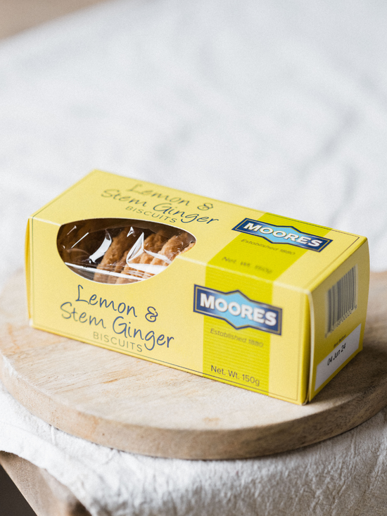 Moores Lemon & Stem Ginger Biscuits