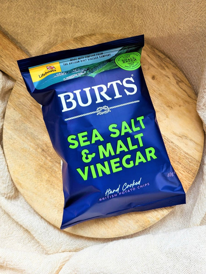 Burts Sea Salt & Malt Vinegar Potato Chips 40g