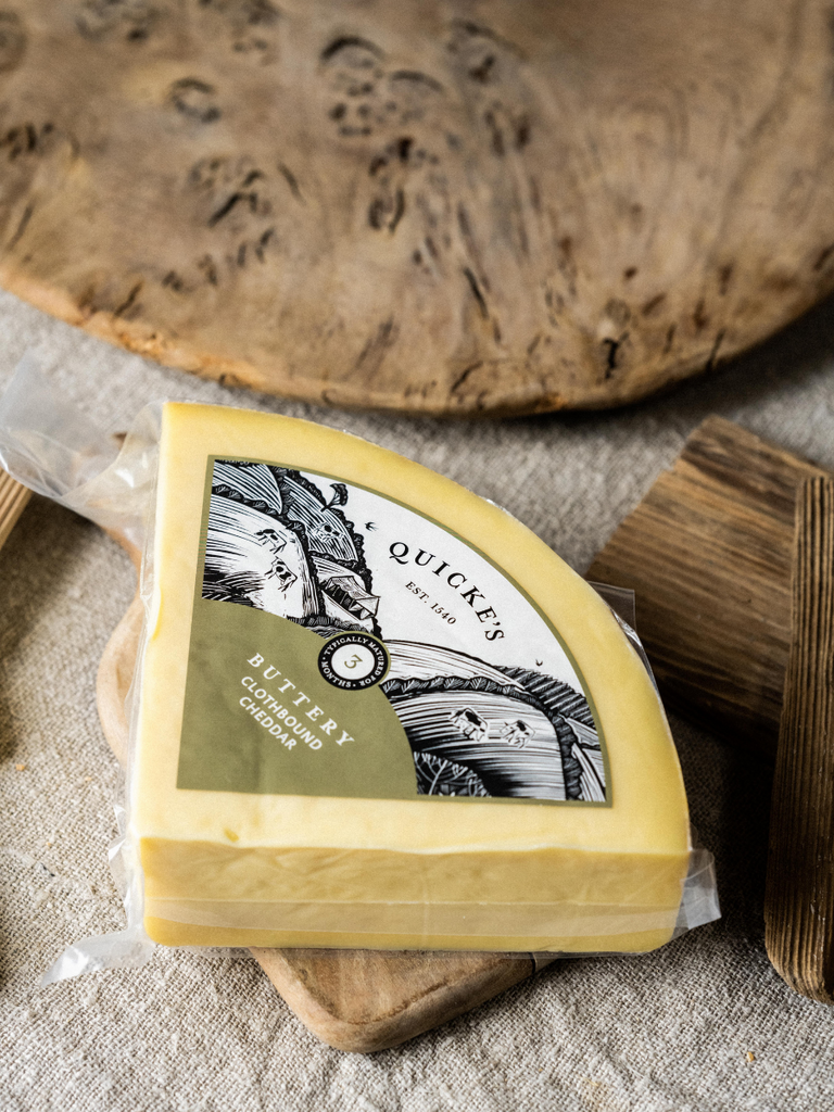 Quicke's Buttery Clothbound Cheddar Cheese | Quicke's