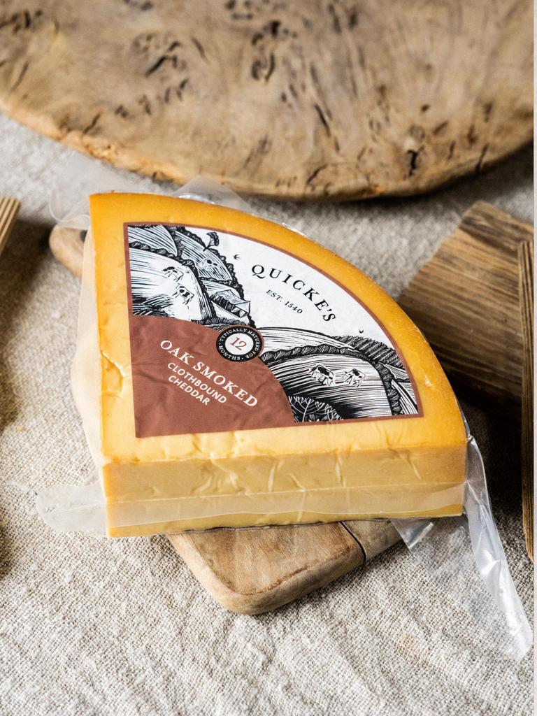 Quicke's Oak Smoked Clothbound Cheddar Cheese | Quicke's